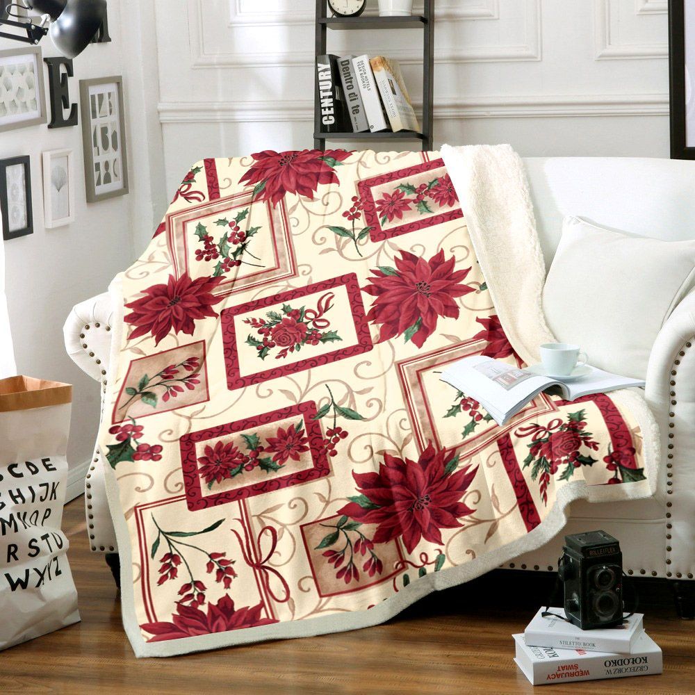 Merry Christmas Sherpa Fleece Blanket