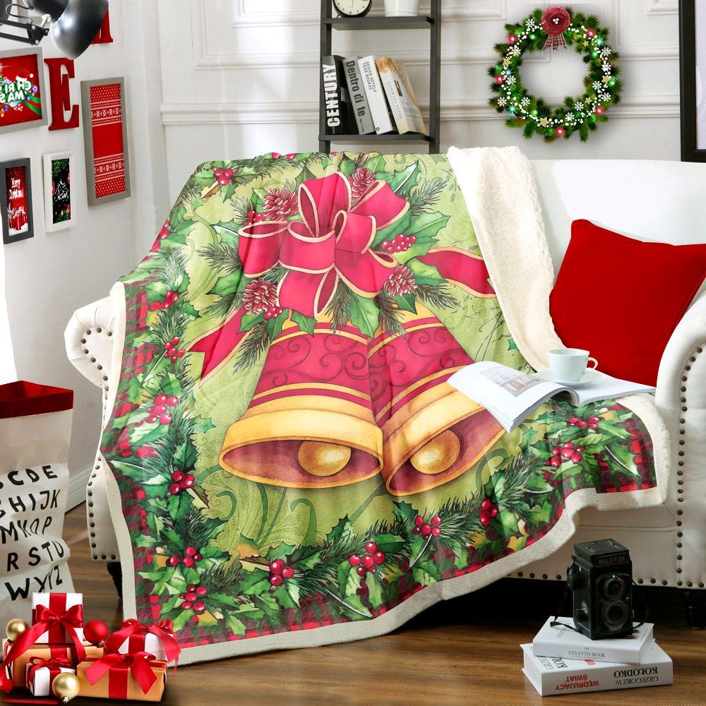 Merry Christmas Sherpa Fleece Blanket