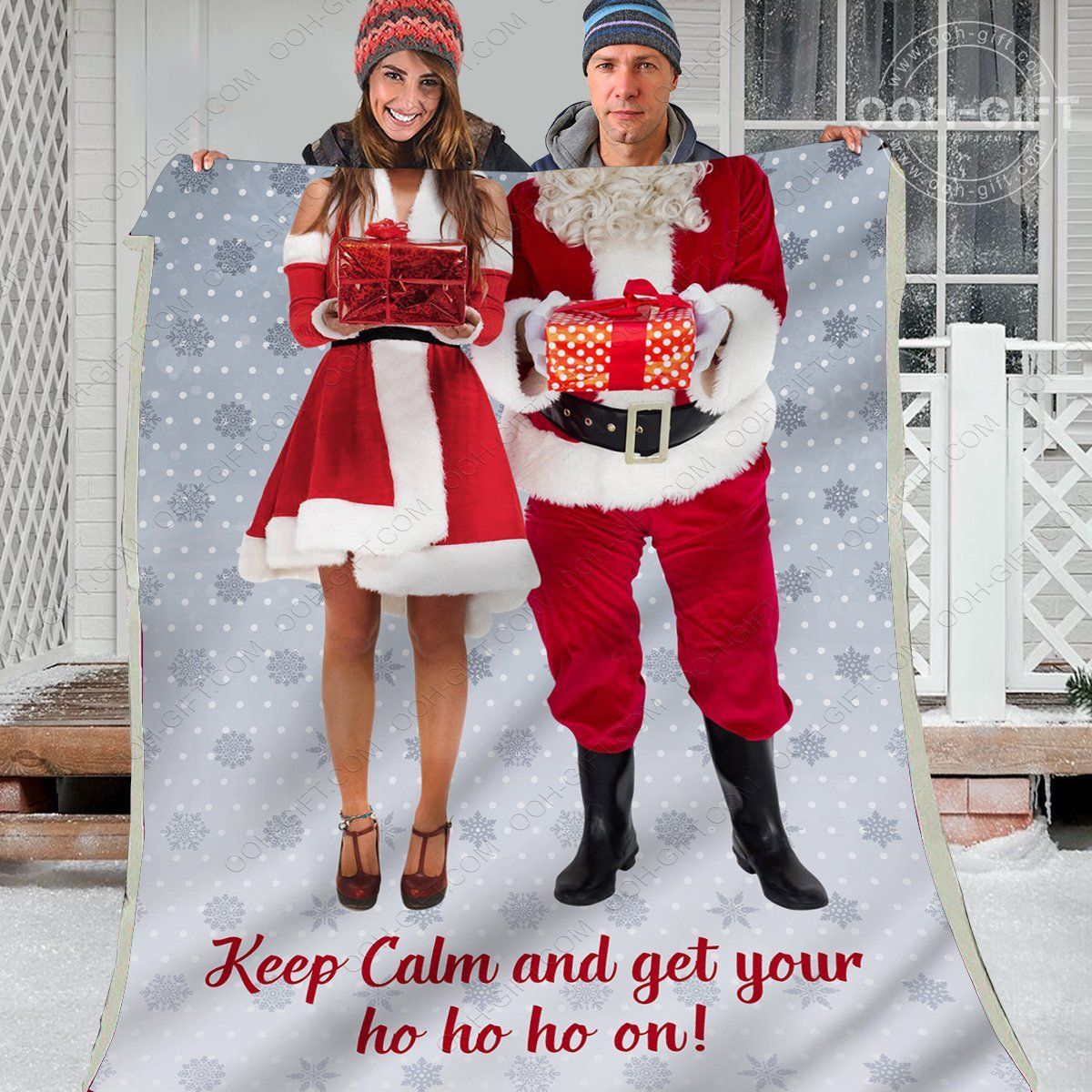 Merry Christmas Sherpa Fleece Blanket