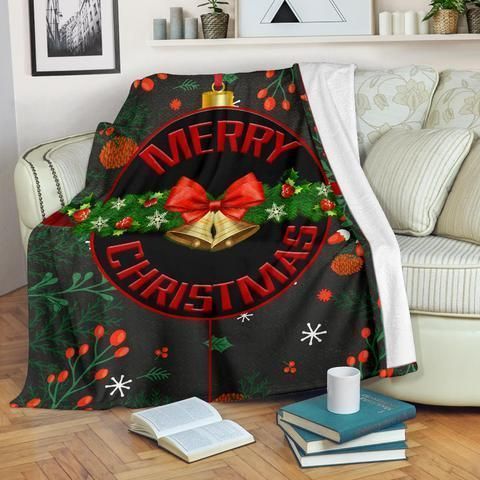 Merry Christmas Sherpa Fleece Blanket
