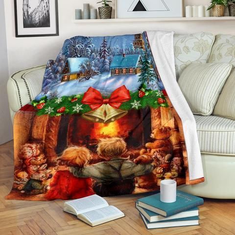 Merry Christmas Sherpa Fleece Blanket