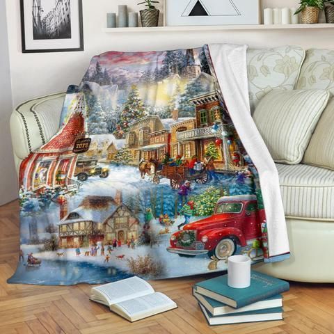 Merry Christmas Sherpa Fleece Blanket