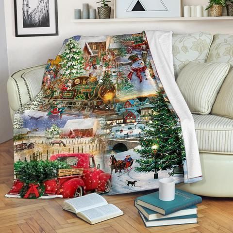 Merry Christmas Sherpa Fleece Blanket