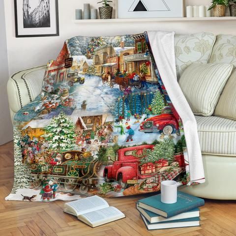 Merry Christmas Sherpa Fleece Blanket