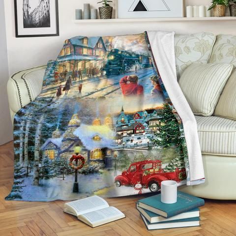 Merry Christmas Sherpa Fleece Blanket