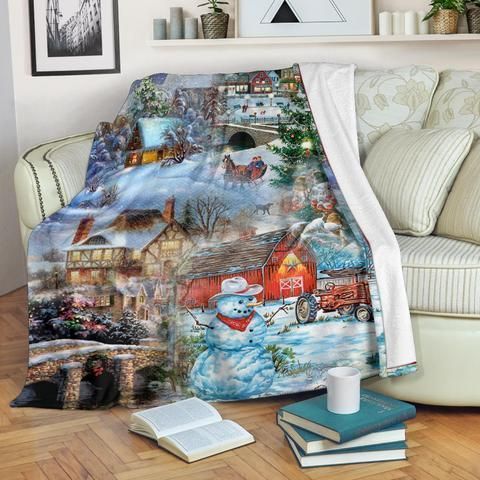 Merry Christmas Sherpa Fleece Blanket