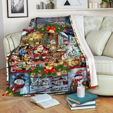 Merry Christmas Sherpa Fleece Blanket