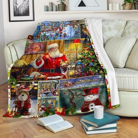 Merry Christmas Sherpa Fleece Blanket