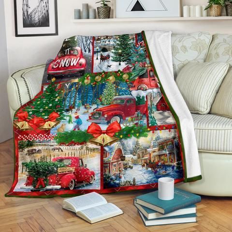 Merry Christmas Sherpa Fleece Blanket