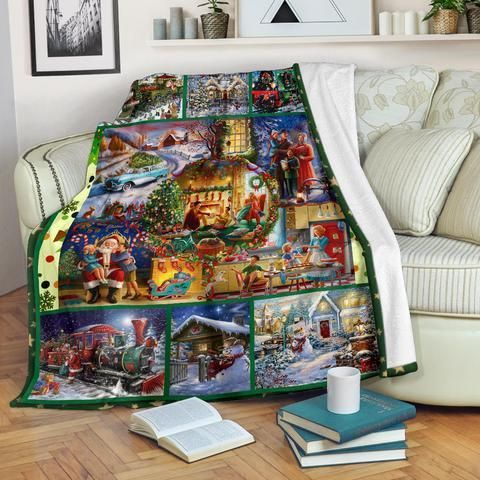 Merry Christmas Sherpa Fleece Blanket