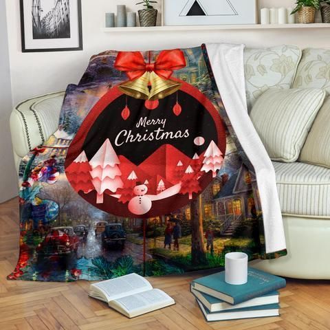 Merry Christmas Sherpa Fleece Blanket