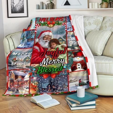 Merry Christmas Sherpa Fleece Blanket