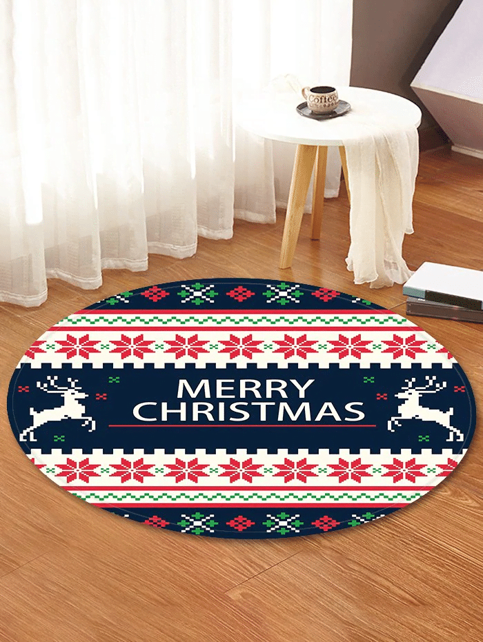 Merry Christmas Round Carpet