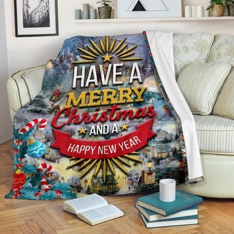 Merry Christmas Sherpa Fleece Blanket