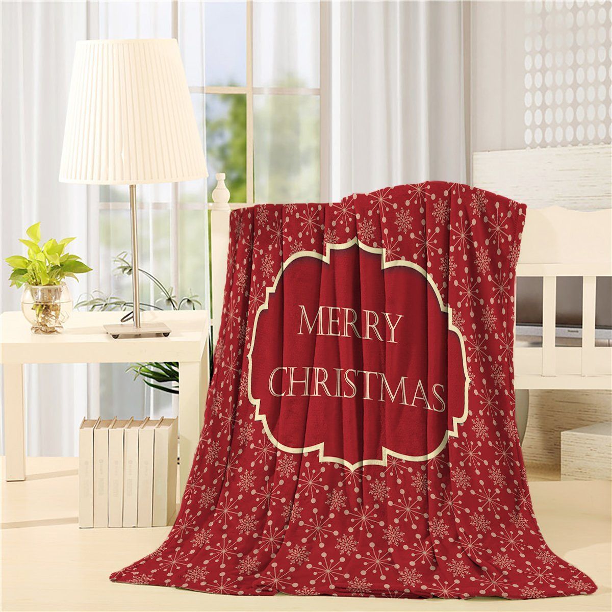 Merry Christmas Sherpa Fleece Blanket