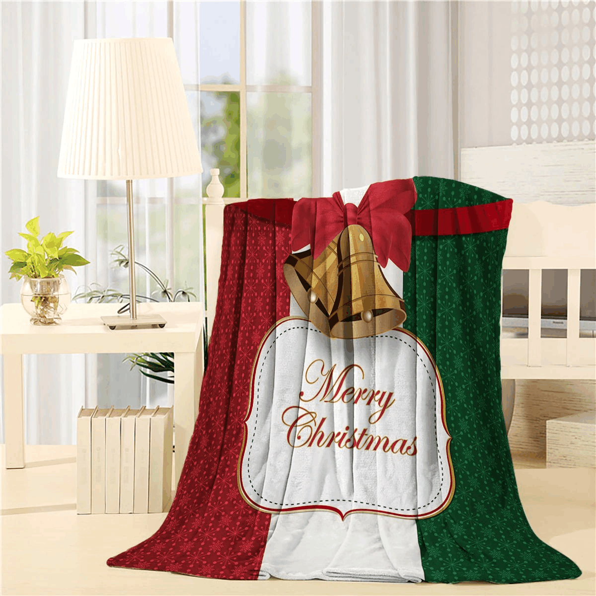 Merry Christmas Sherpa Fleece Blanket
