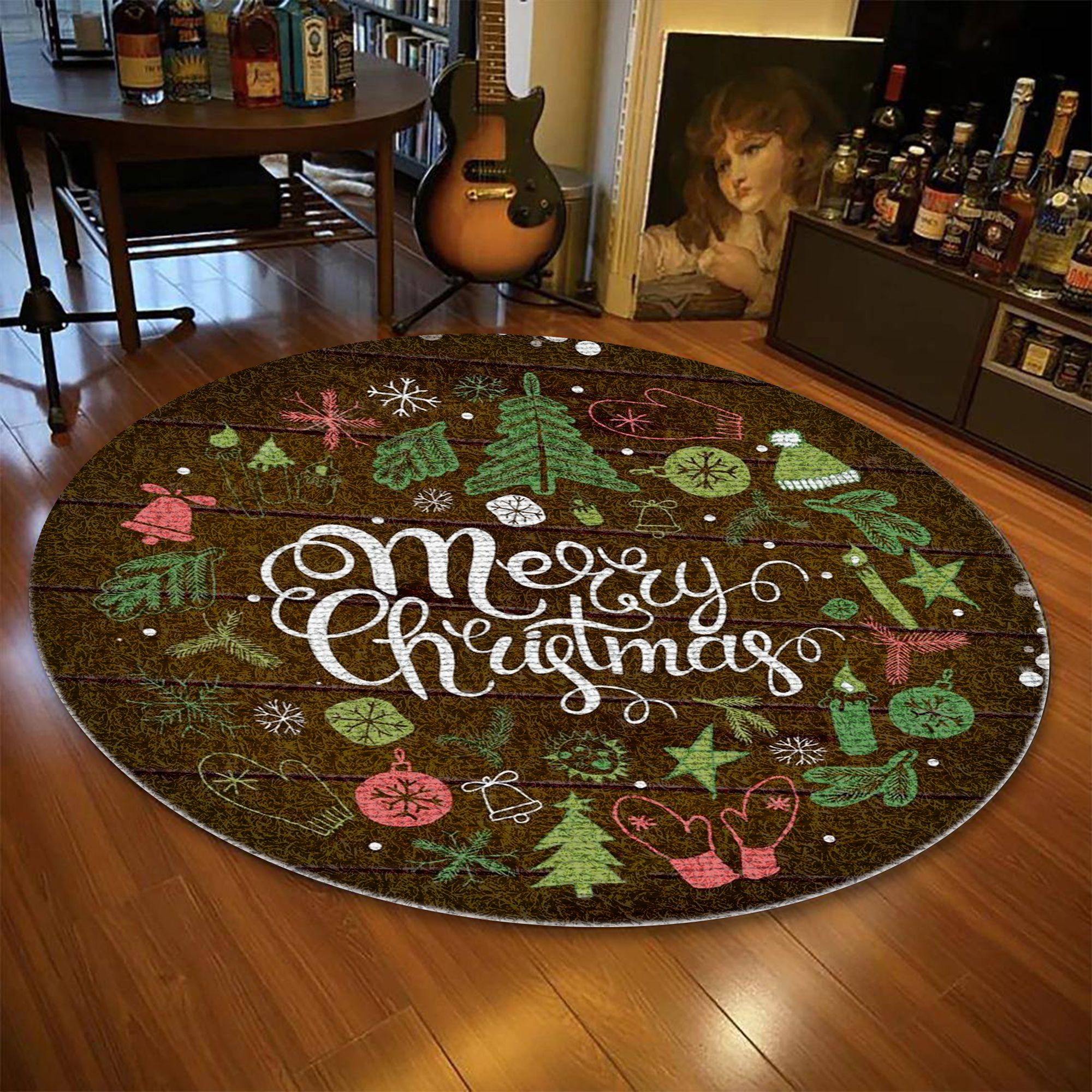 Merry Christmas Round Carpet