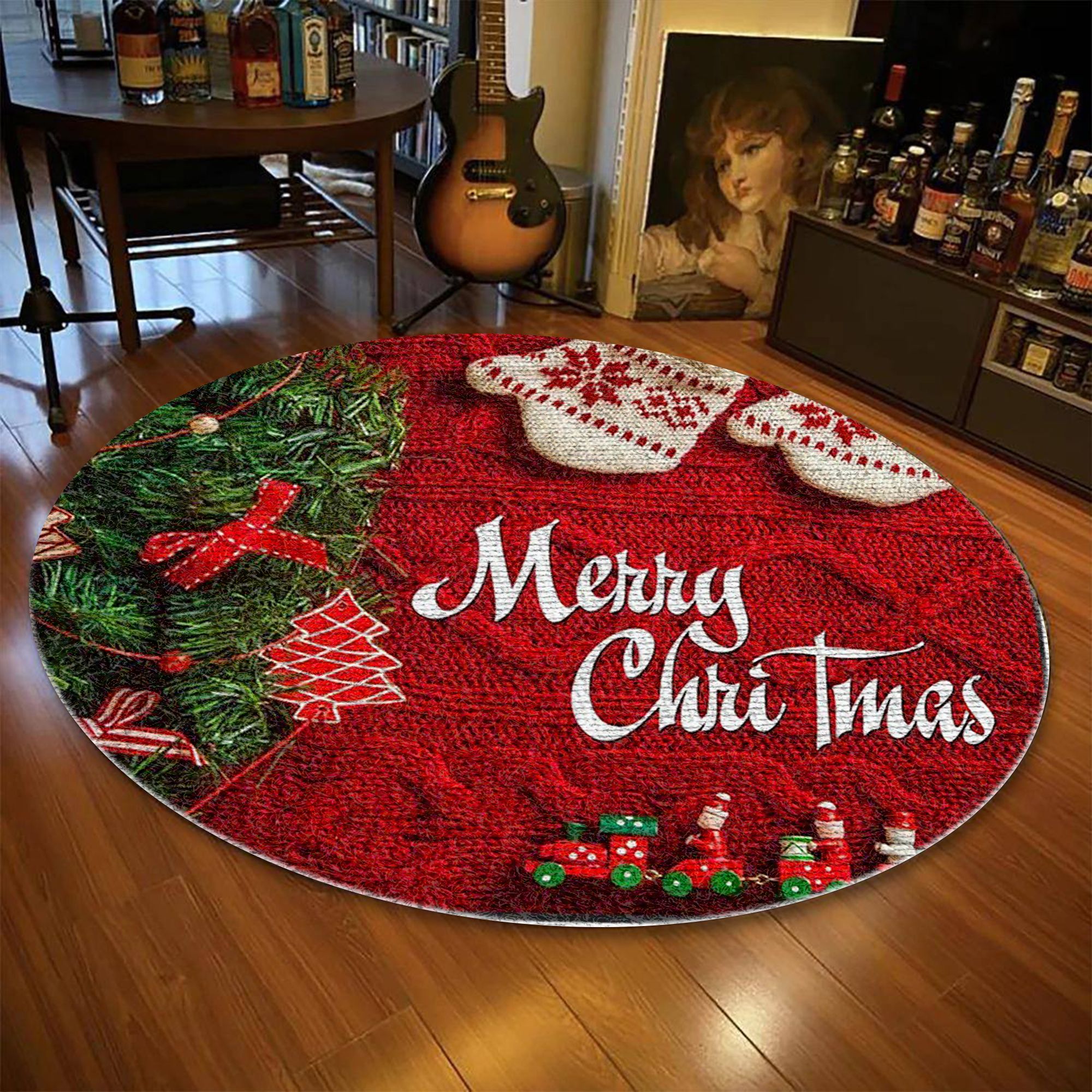 Merry Christmas Round Carpet