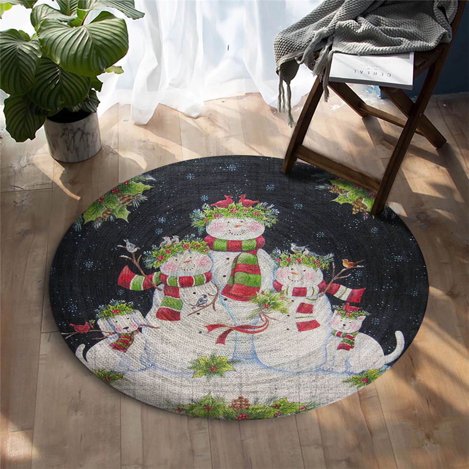 Merry Christmas Round Carpet