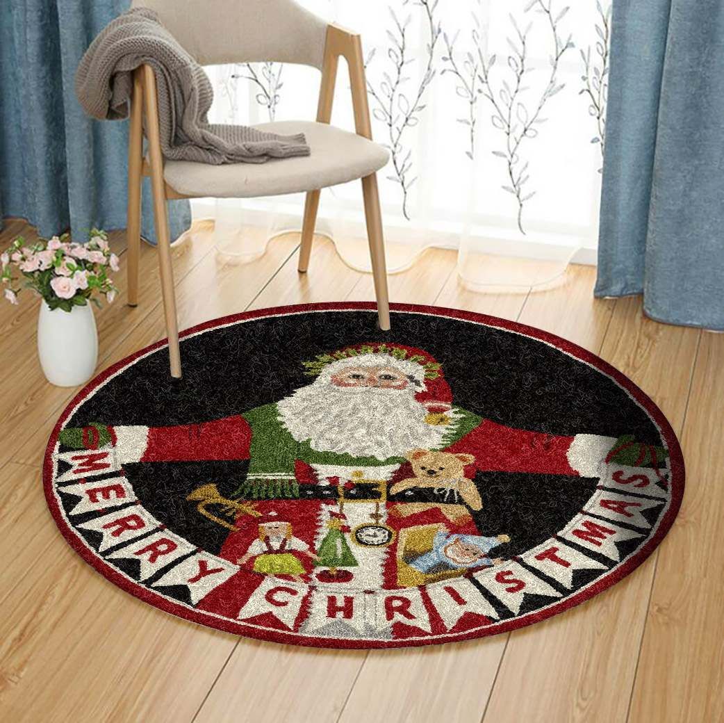 Merry Christmas Round Carpet