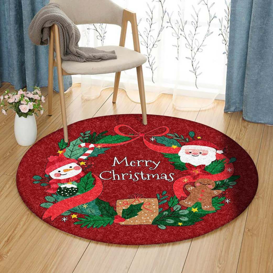 Merry Christmas Round Carpet