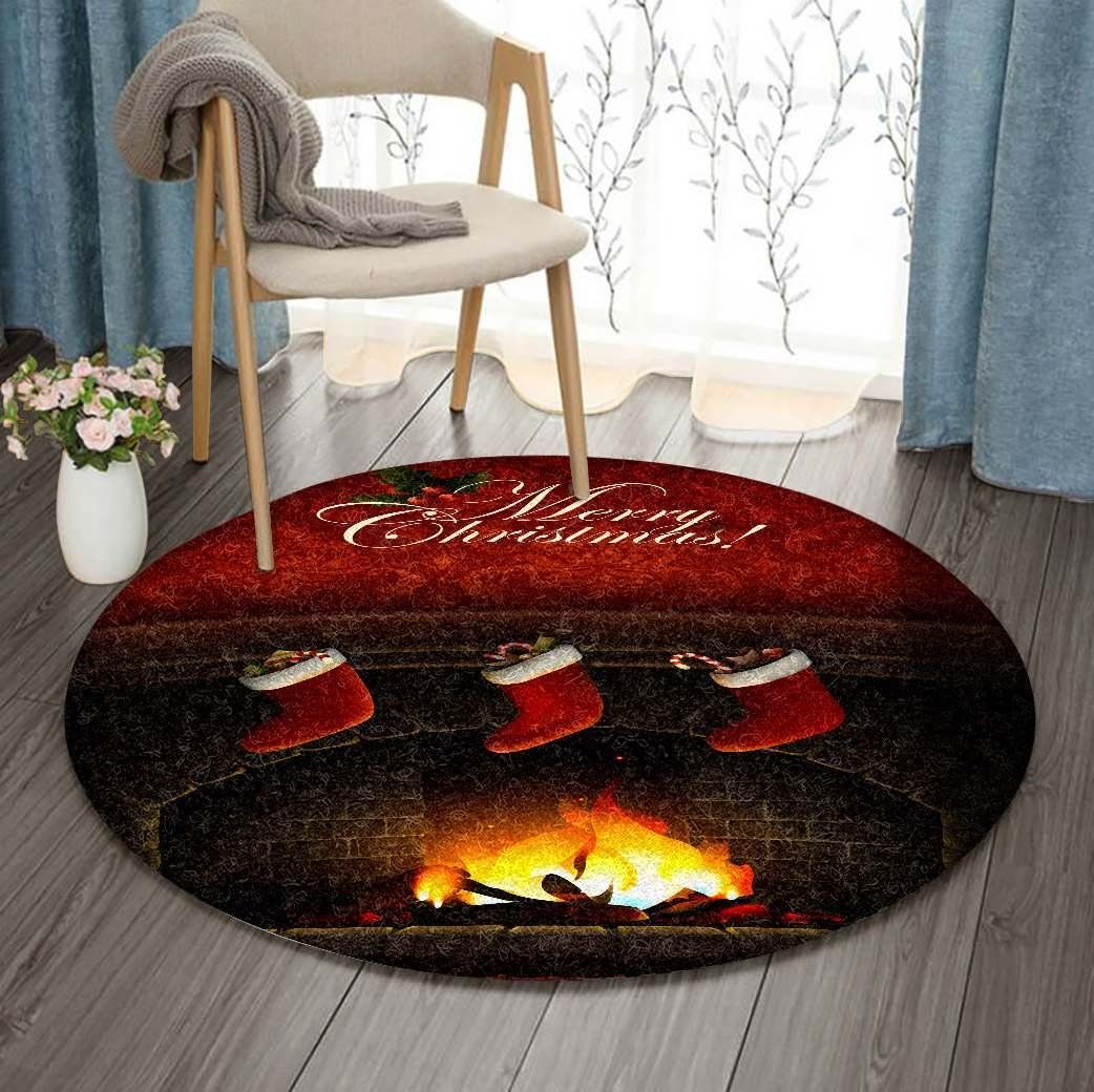 Merry Christmas Round Carpet