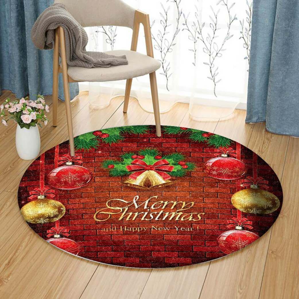 Merry Christmas Round Carpet