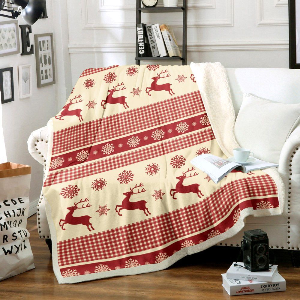 Merry Christmas Sherpa Fleece Blanket