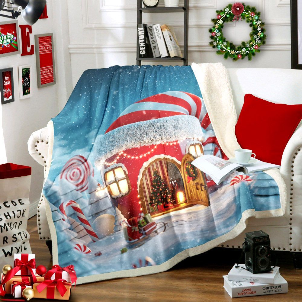 Merry Christmas Sherpa Fleece Blanket
