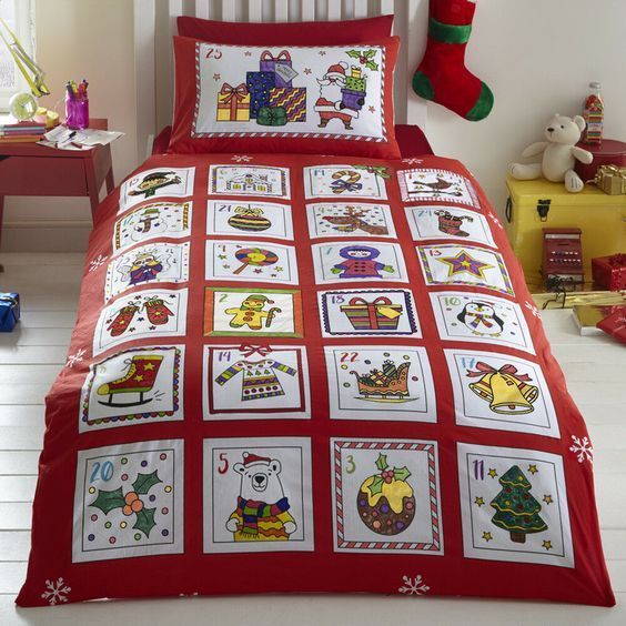 Merry Christmas Pattern Bedding Set