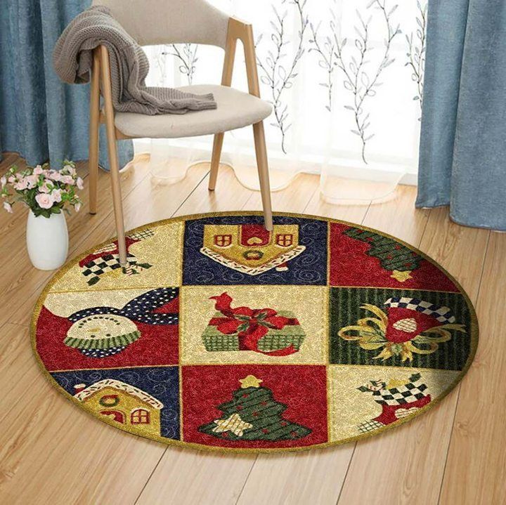 Merry Christmas Round Carpet