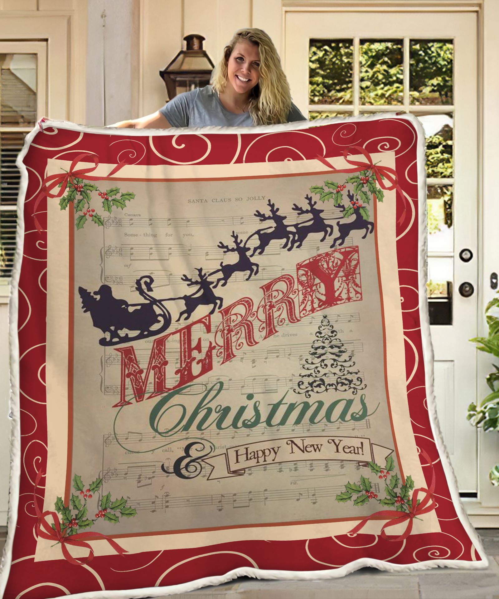 Merry Christmas Fleece Blanket