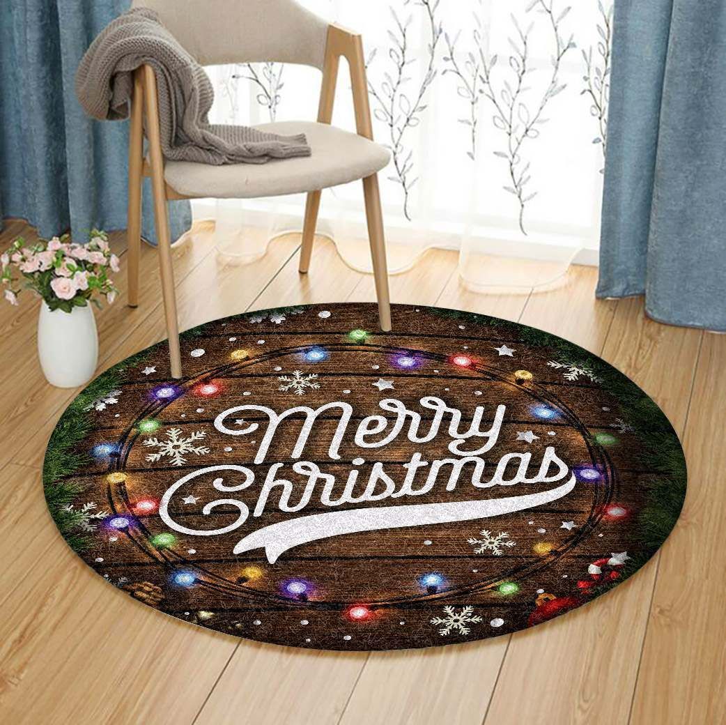 Merry Christmas Round Carpet