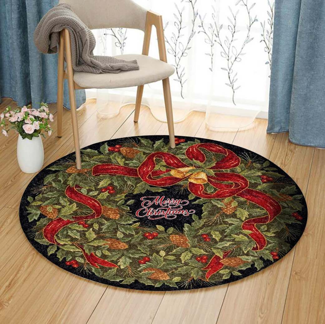 Merry Christmas Round Carpet