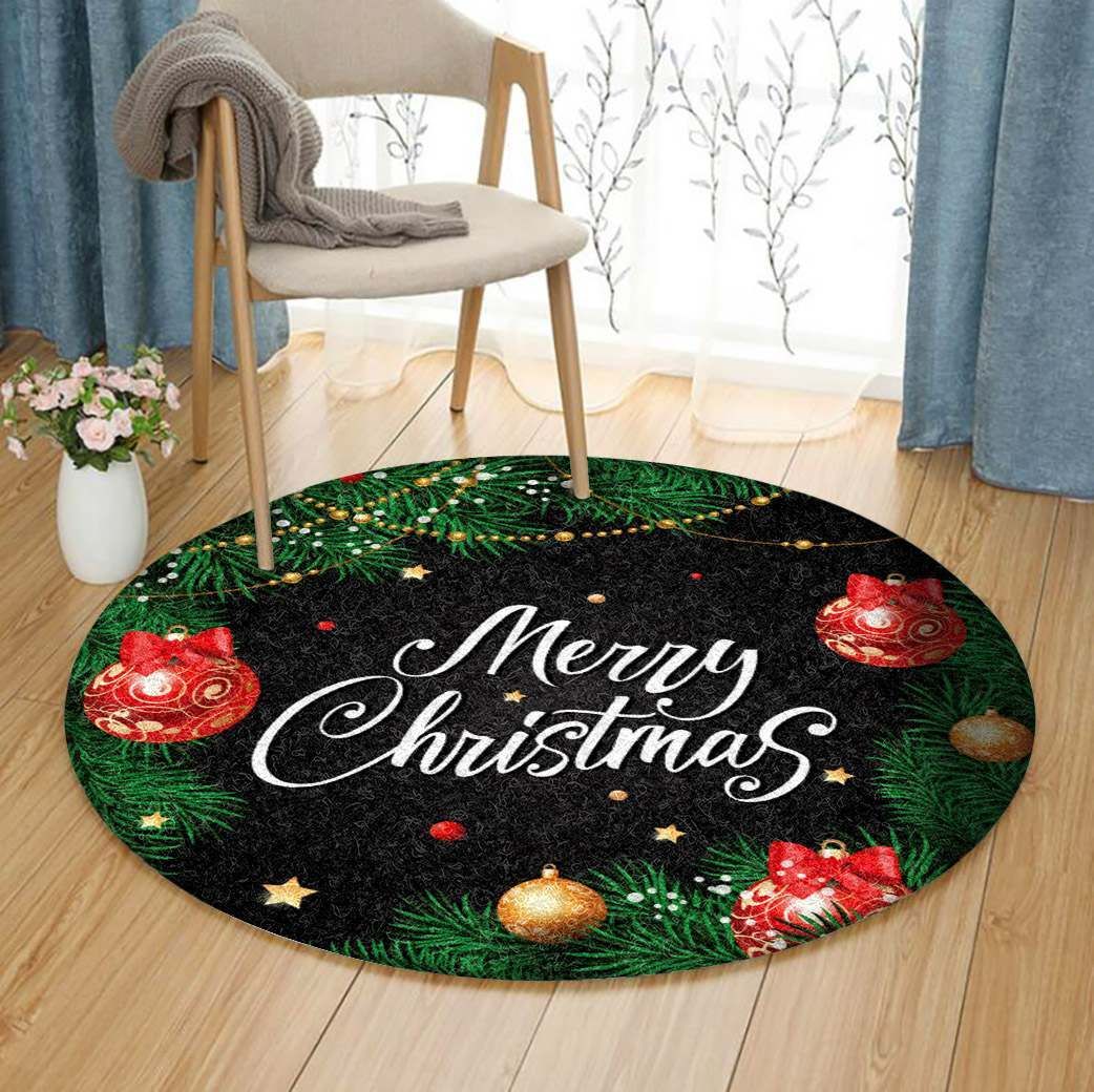 Merry Christmas Round Carpet
