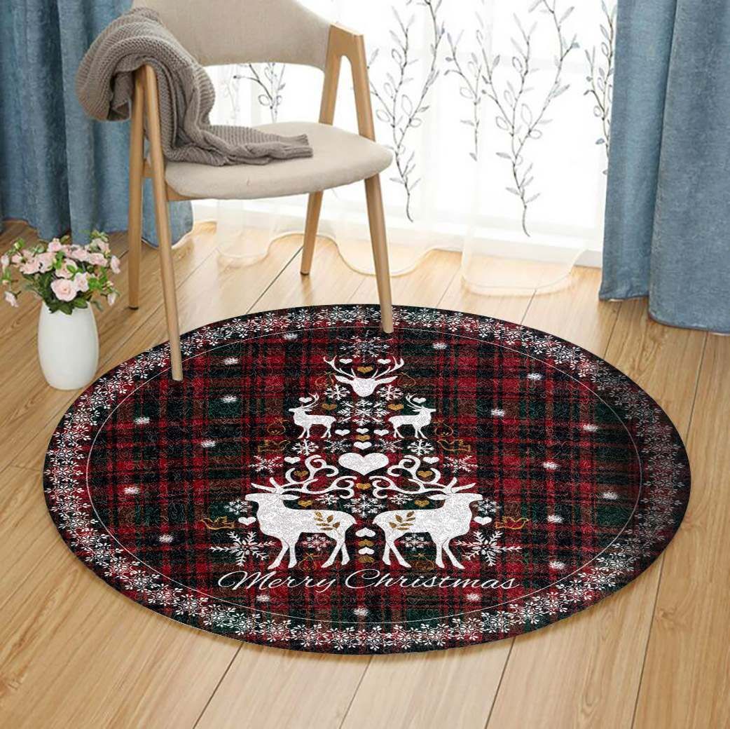 Merry Christmas Round Carpet