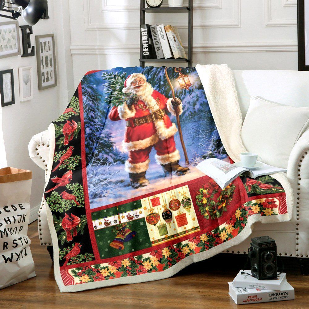 Merry Christmas Sherpa Fleece