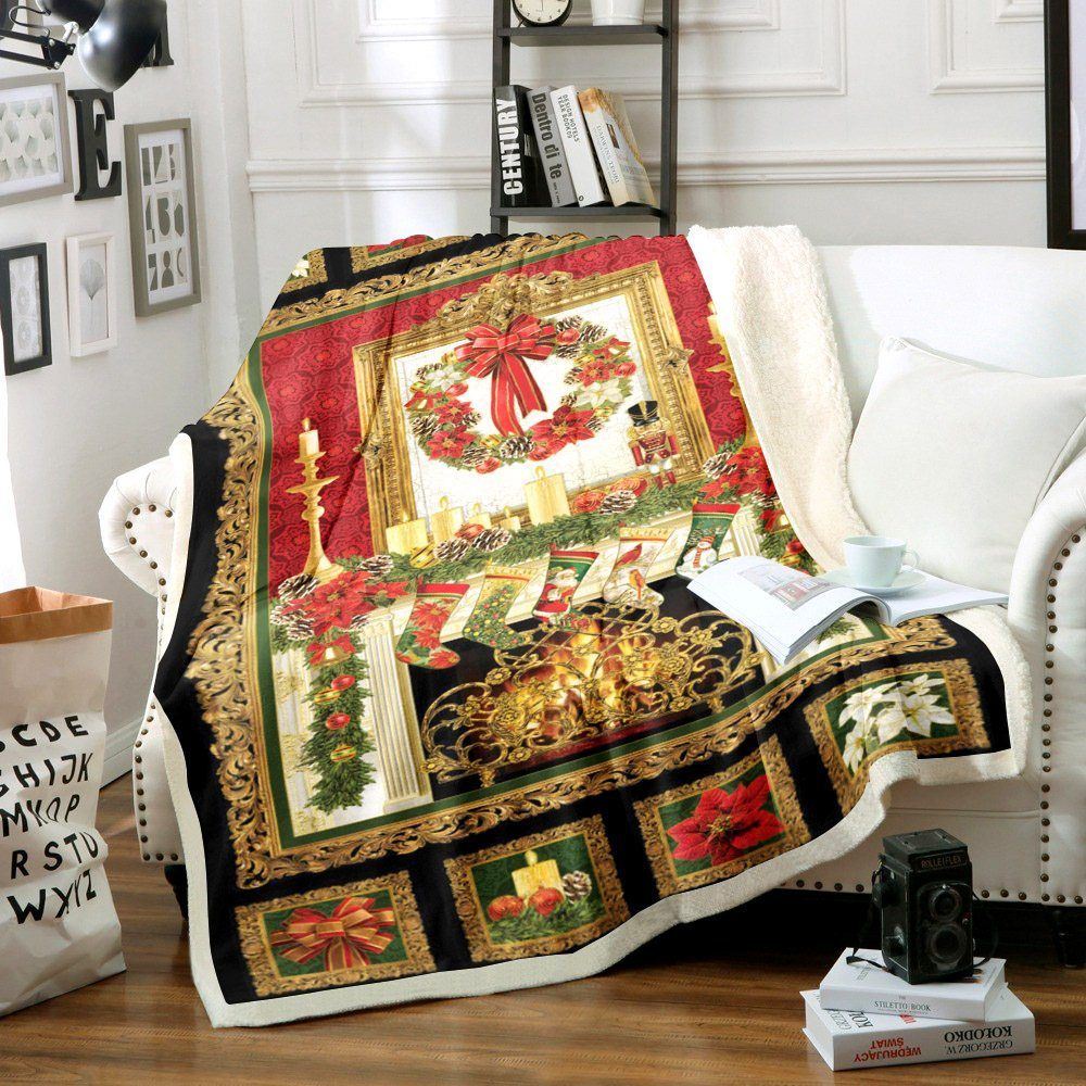 Merry Christmas Sherpa Fleece