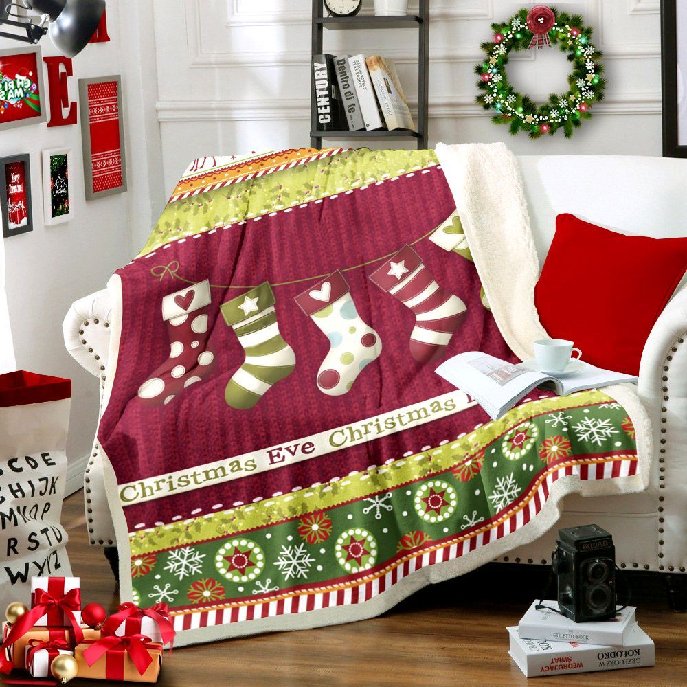 Merry Christmas Sherpa Fleece Blanket