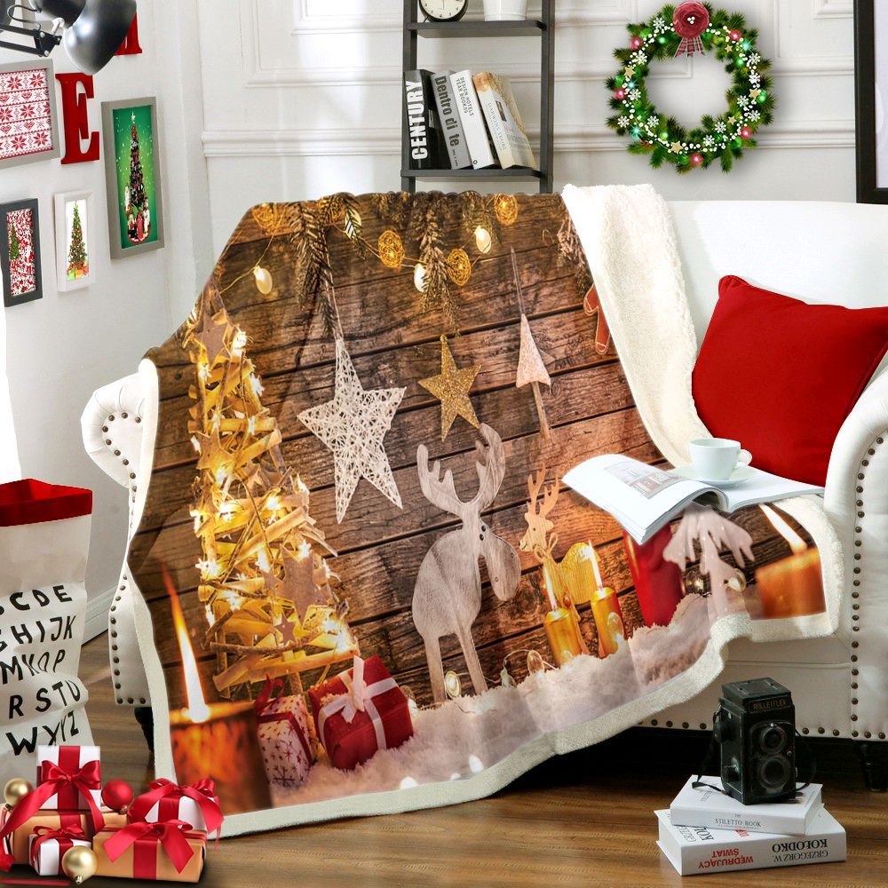 Merry Christmas Sherpa Fleece