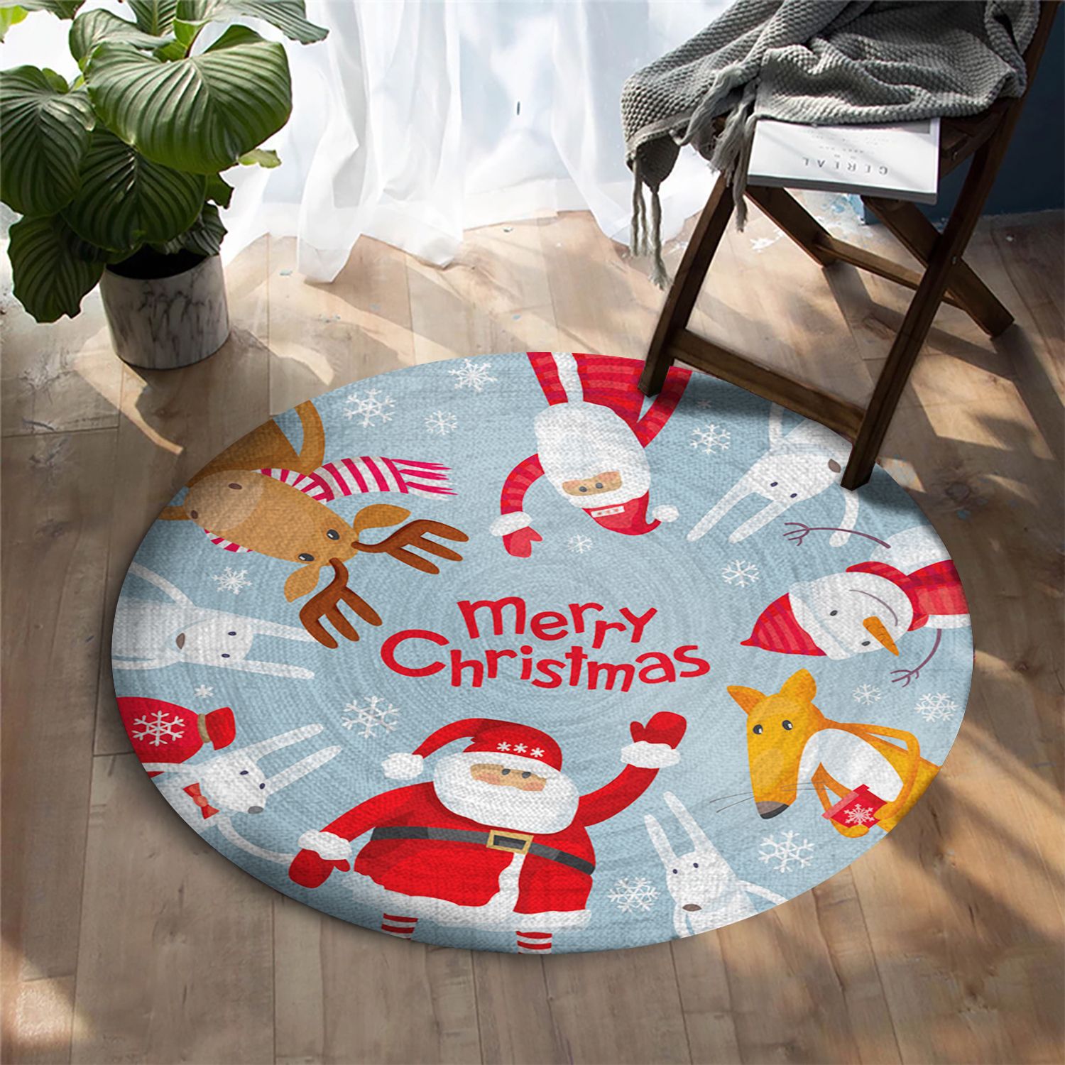 Merry Christmas Round Carpet