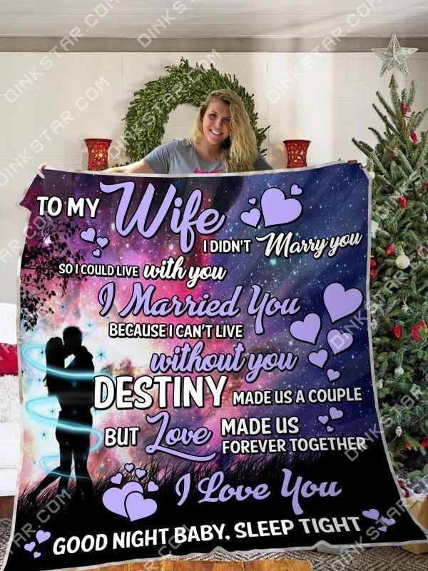 Merry Christmas To My Wife Sherpa Fleece Blanket