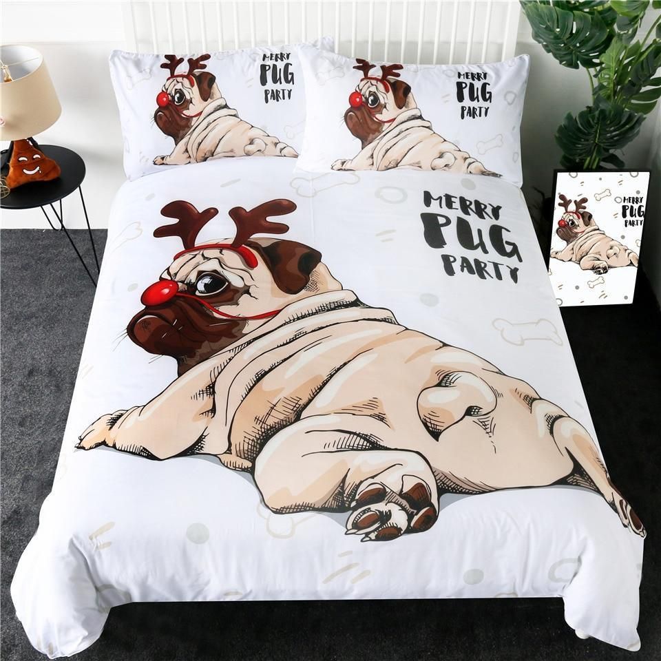 Merry Pug Bedding Set