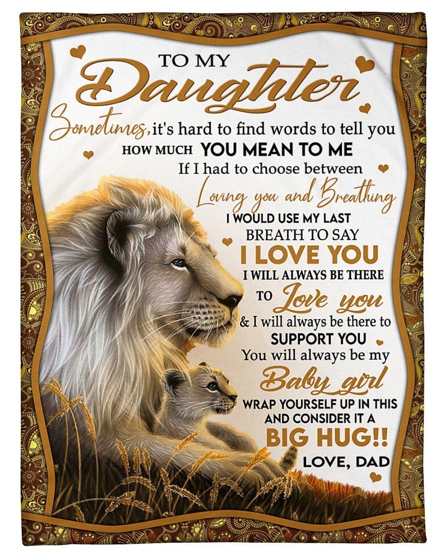 Message Gift For Daughter From Dad I Love You Fleece Blanket Fleece Blanket