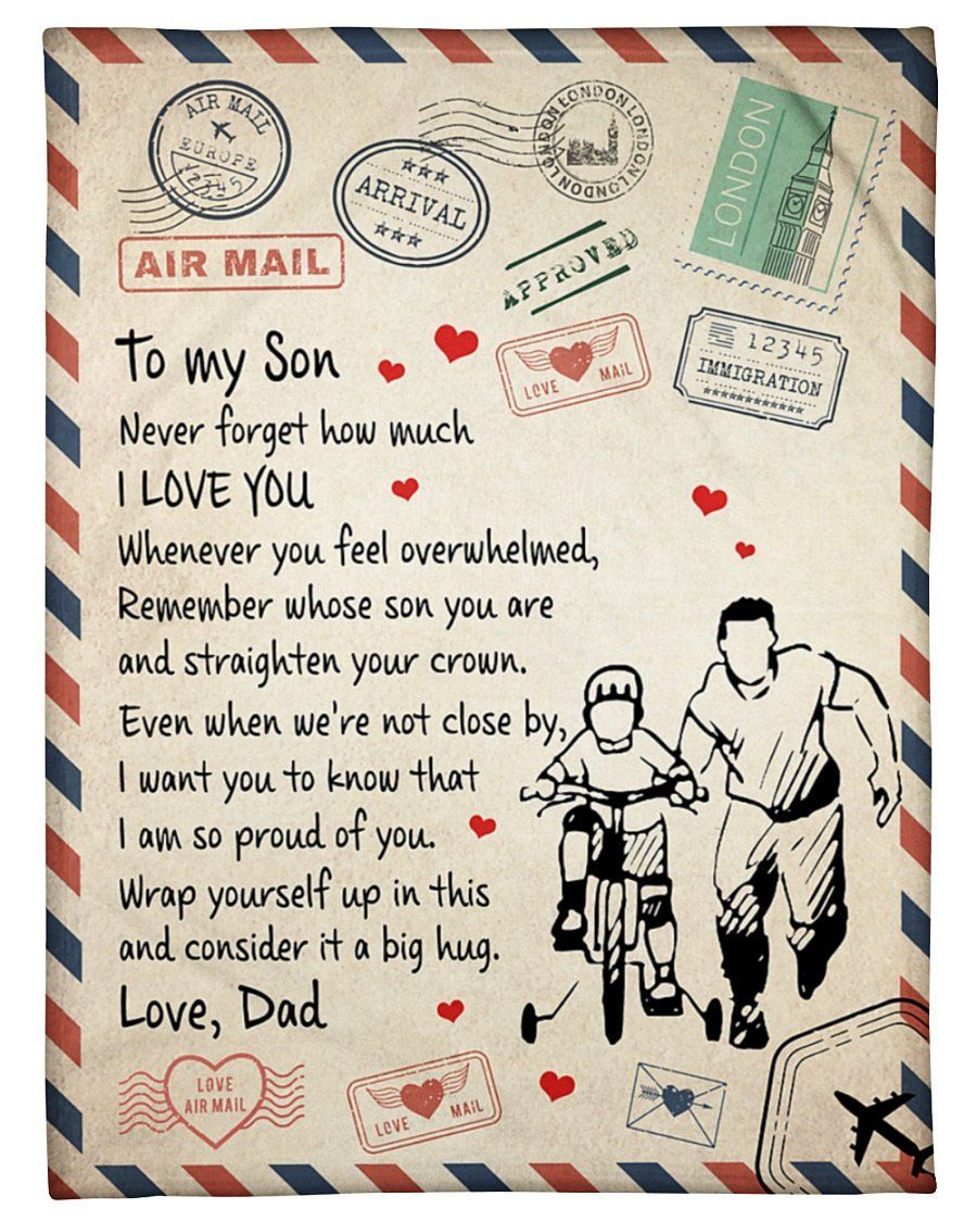 Message Gift For Son You Are My Everything Fleece Blanket Fleece Blanket