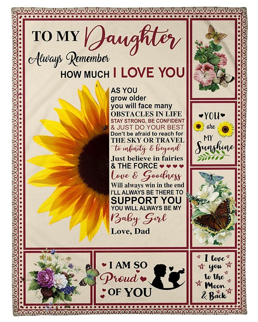 Message Present For Daughter I’m So Proud Of You Fleece Blanket Fleece Blanket