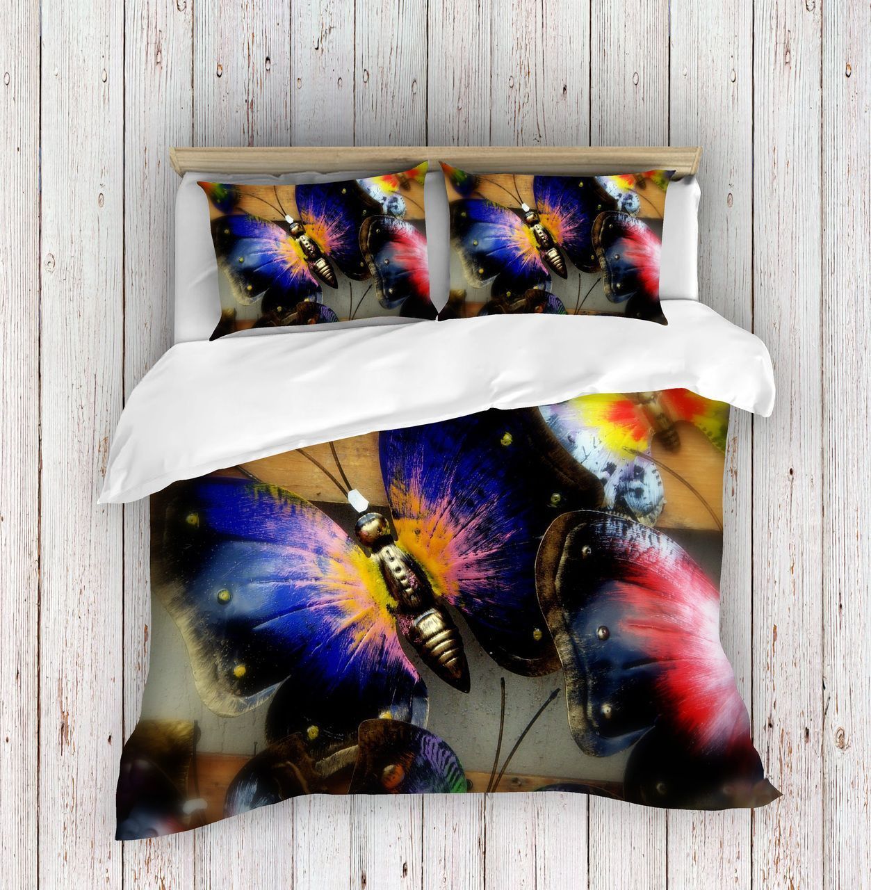 Metal Butterfly Bedding Set