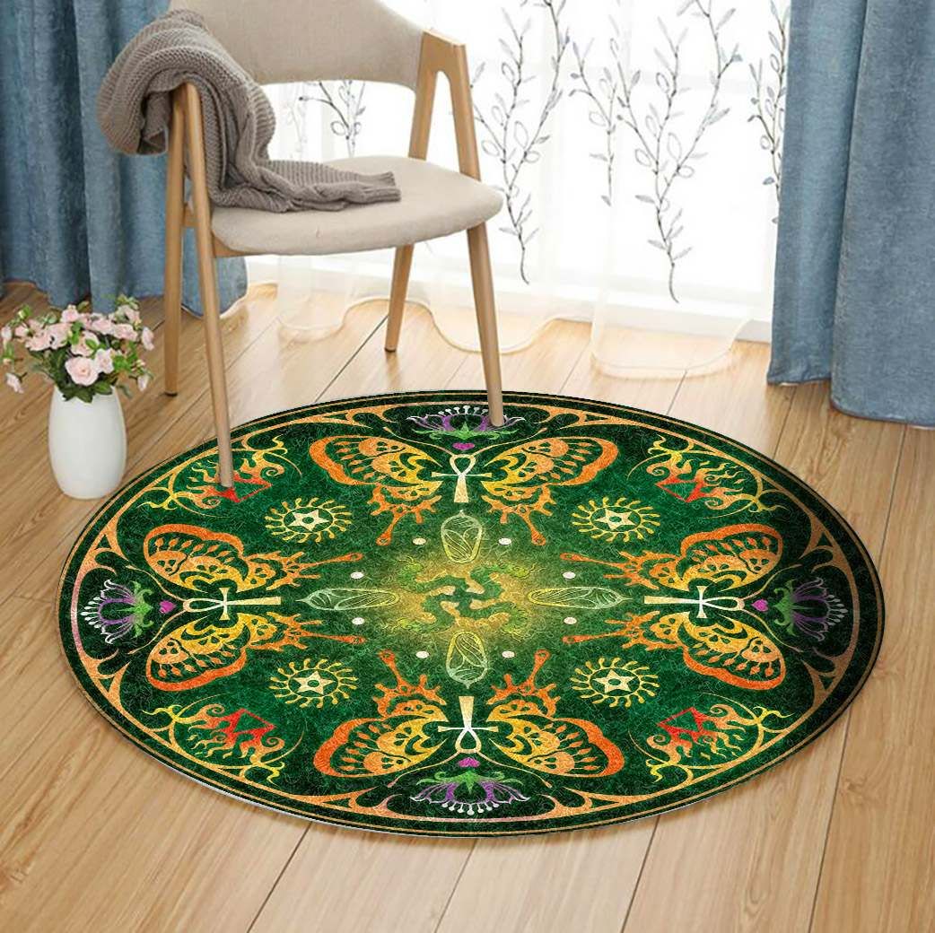 Metamorphosis Mandala Round Carpet