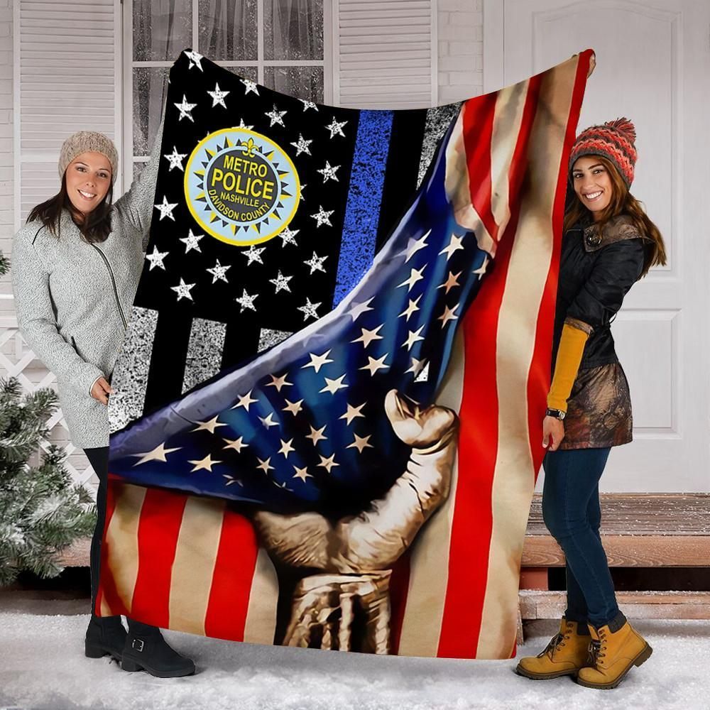 Metropolitan Nashville Police Department Sherpa Fleece Blanket