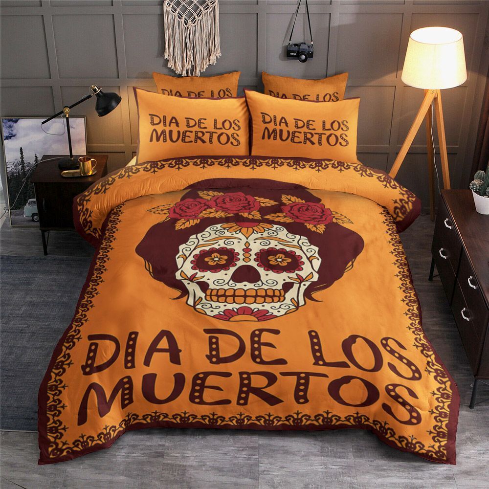 Mexican Skull Girl Bedding Set